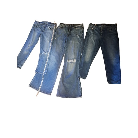 Three Great pairs of Size 6 distresses Jeans - Lucky Brand - Ana -Am Eagle - Picture 3 of 7